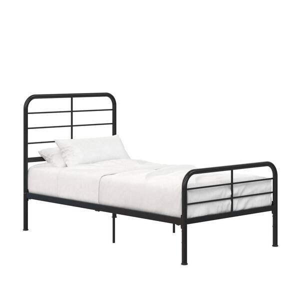 black metal bed frame king single