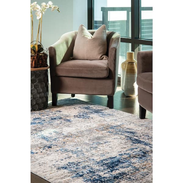 Eternity Elixir Blue 12 ft. 6 in. x 15 ft. Oversize Area Rug