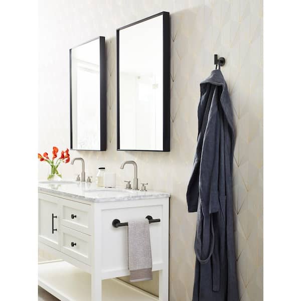 Amerock Arrondi 9-in Matte Black Wall Mount Single Towel Bar Amerock Arrondi 9-in Matte Black Wall Mount Single Towel Bar