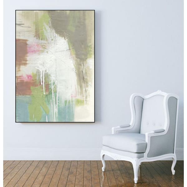 Unbranded 30 in. x 40 in. "Retro Splash I" by Jennifer Goldberger Framed Wall Art
