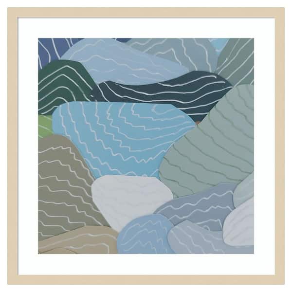 Amanti Art Rice Paddies I by Coco Good 25 in. W x 25 in. H. Wood Framed Wall Art Print Framed in Brown