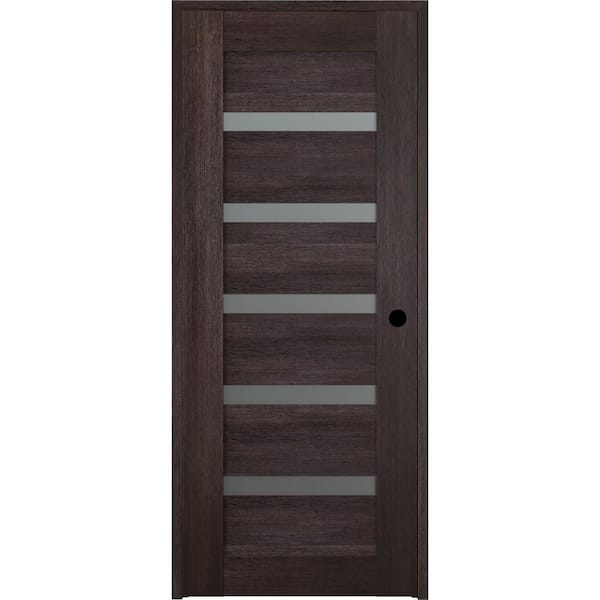 Belldinni Vona 07-04 32 in. x 84 in. Right-Hand Frosted Glass Solid Composite Core Veralinga Oak Wood Single Prehung Interior Door