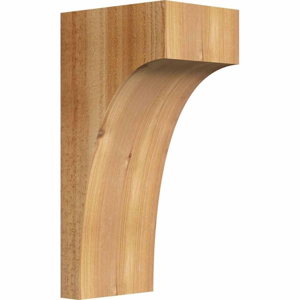 Ekena Millwork 6 in. x 8 in. x 16 in. Western Red Cedar Huntington Rough Sawn Corbel