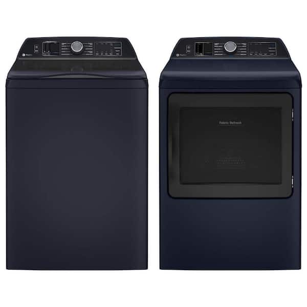 Profile 5.3 cu. ft. Sapphire Blue Washer with SmartDispense Wi-Fi and 7.3 cu. ft. Dryer Set