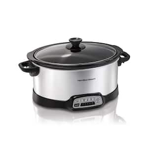 7 Qt. Programmable Stainless Steel Slow Cooker with Built-In Timer and Temperature Settings