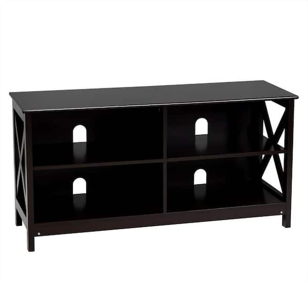 FORCLOVER 47 in. Brown TV Stand Fits TV's up to 55 in. with Open Shelves
