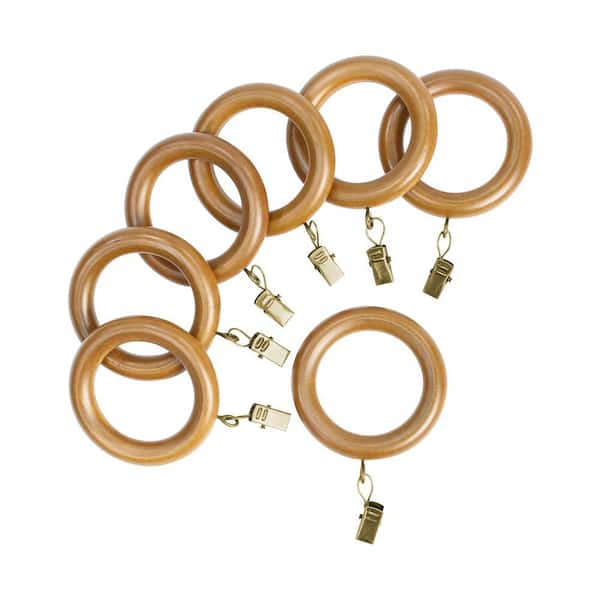 Classic Home Historical Gold Wood Curtain Rings (Set of 7) 8729-12 - The  Home Depot