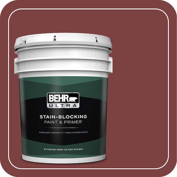 5 gal. #PPH-67 Red Wine Semi-Gloss Enamel Exterior Paint & Primer