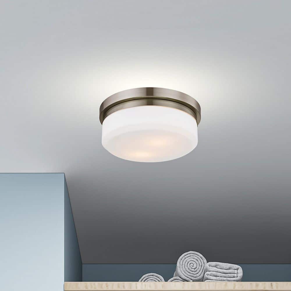Barwick 2 Light Brushed Nickel Flush Mount or Wall Mount price history on PriceWatchPro