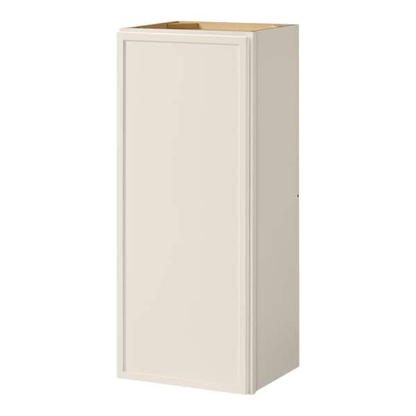 Leyton 15 in. W x 12 in. D x 36 in. H Ready to Assemble Plywood Slim Shaker Wall Kitchen Cabinet in Antique White