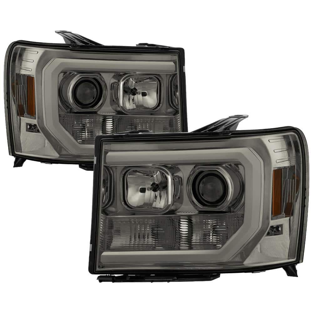 Spyder Auto GMC Sierra 1500/2500/3500 07-13 / Projector Headlights - Light  Bar DRL LED - Smoke 5083654 - The Home Depot