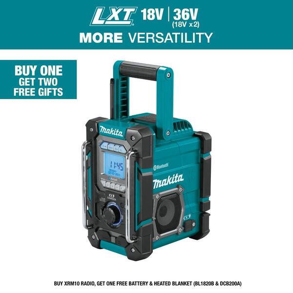 Makita 18V LXT 12V max CXT Lithium Ion Cordless Bluetooth Job Site Charger Radio Tool Only XRM10