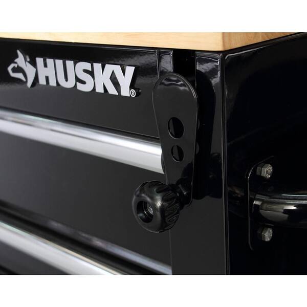 Husky - 52 in. 10-Drawer Mobile Workbench with Adjustable-Height Top, Black