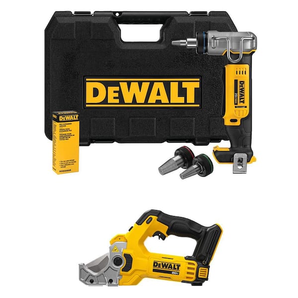 20V MAX Cordless 1 in. PEX Expansion Tool and 20V MAX Cordless Plastic Tubing Cutter with PEX Expander Grease and Case