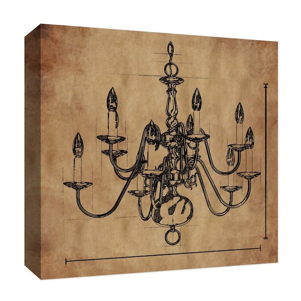 PTM Images ''Antique Lamp II'' Canvas Abstract Wall Art 15 in. x 15 in.