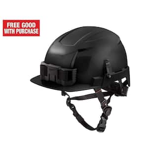 BOLT Black Type 2 Class E Front Brim Non-Vented Safety Helmet