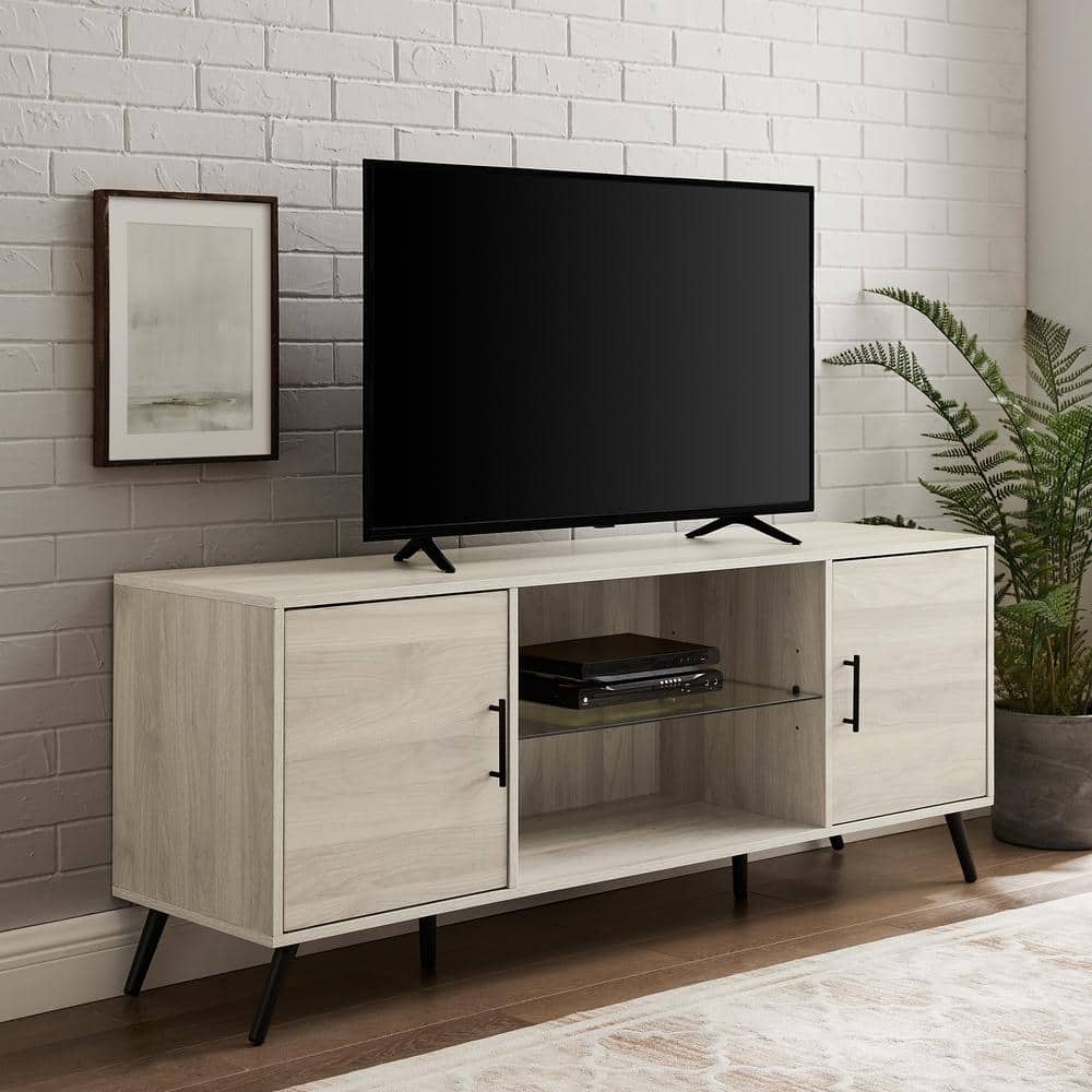 Walker Edison Furniture Company 60 in. Birch Composite TV Stand with ...
