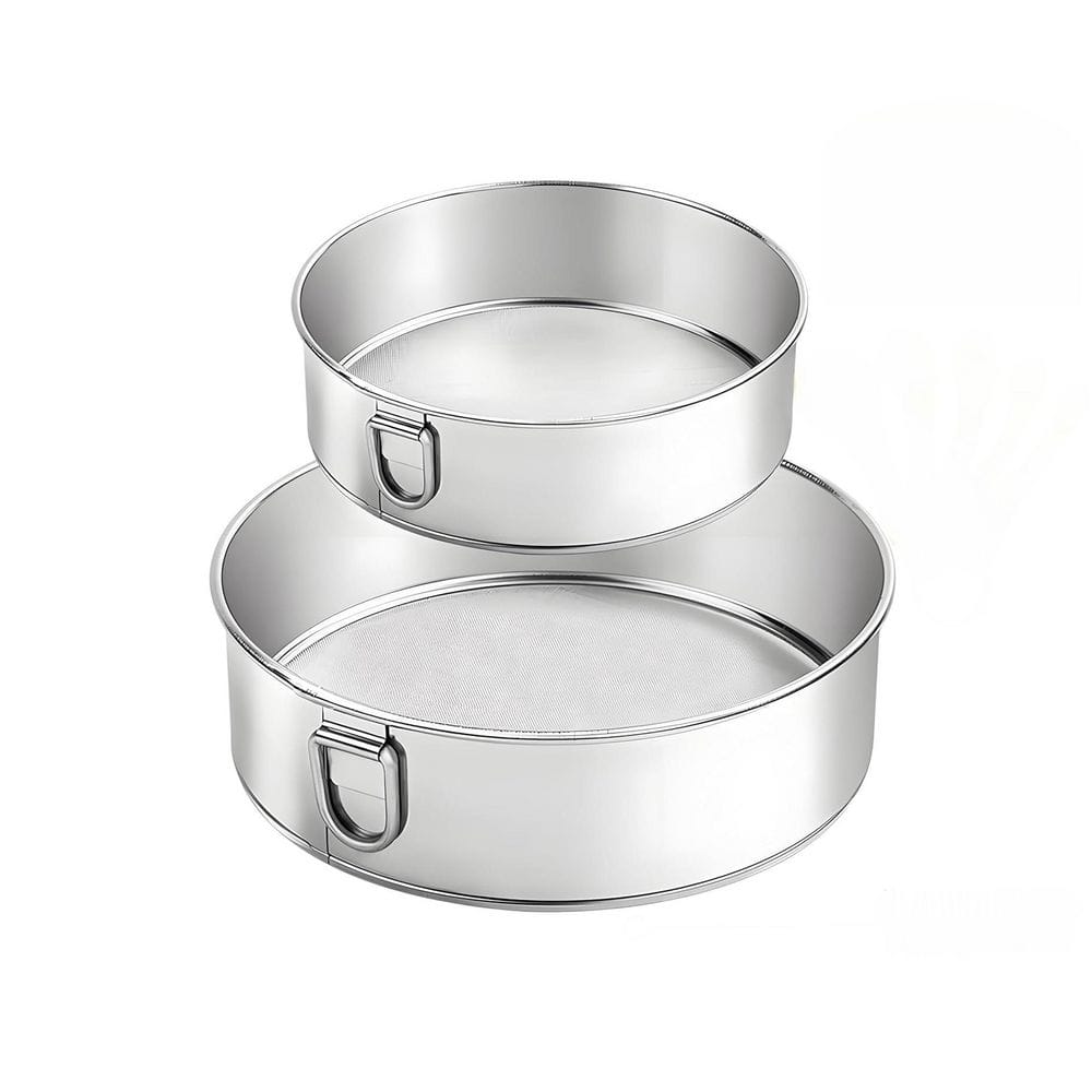 Adrinfly Stainless Steel Flour Sifter Tamis Sieve 60 Mesh with Dough ...