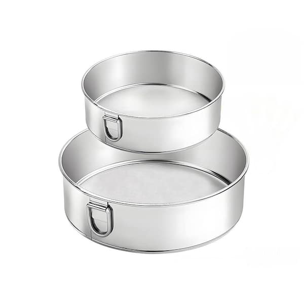 Stainless Steel Flour Sifter Tamis Sieve 60 Mesh with Dough Scraper for Baking Cake Bread Sifting Cocoa Powder