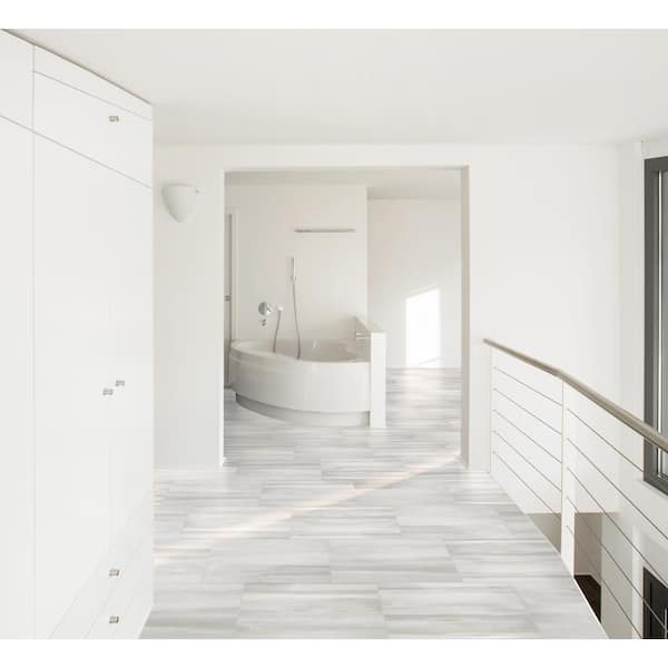 Water Color Grigio 12 in. x 24 in. Matte Porcelain Limestone Look Floor and Wall Tile (576 sq. ft./Pallet)