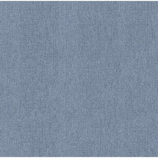 A-Street Prints Sydney Navy Faux Linen Wallpaper Border Sample