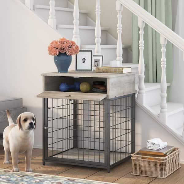 Miscool Cages for Dog Crate Furniture Dog Kennel Equipped Decorative Pet  Crate Dog House Side Tabel Small Size in Brown YCHD10DOG0688 - The Home  Depot