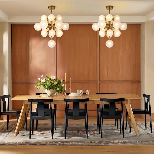 Rennnsan Alex 19-Light Brushed Gold Sputnik Tiered Cluster Globe