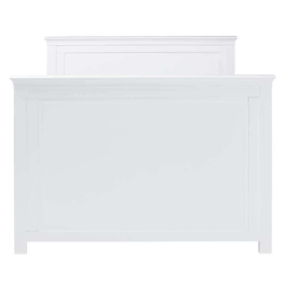 Classic White Wood Twin Daybed with Upholstered Headboard