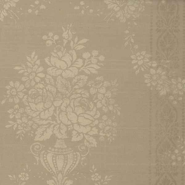 Brewster 56 sq. ft. Floral Urn Stripe Wallpaper