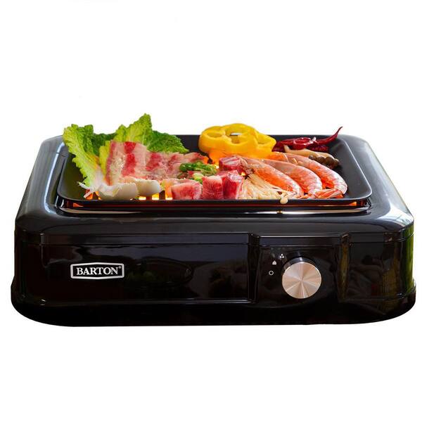 Barton 1650-Watt in Black with Drip-Tray Electric Smokeless Infrared ...