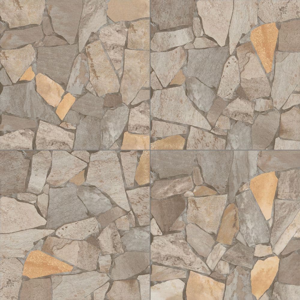 Quartzo Natural Matte Stone Look Ceramic Square Tile 24 in. x 24 in., Floor and Wall (672 sq. ft. /Pallet) price history on PriceWatchPro