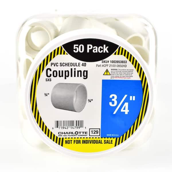 3/4 in. PVC Coupling S x S Pro Pack (50-Pack)