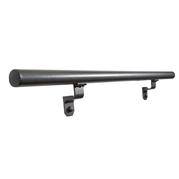 4 ft. Silver Vein Aluminum Round Straight Handrail Kit