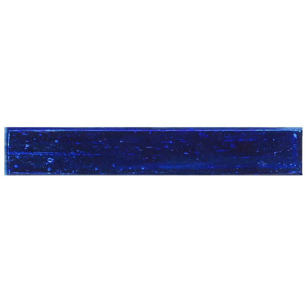 Fargin Brick Cobalt Ice 1.96 in. x 0.24 in. Polished Glass Subway Wall Tile Sample price history on PriceWatchPro