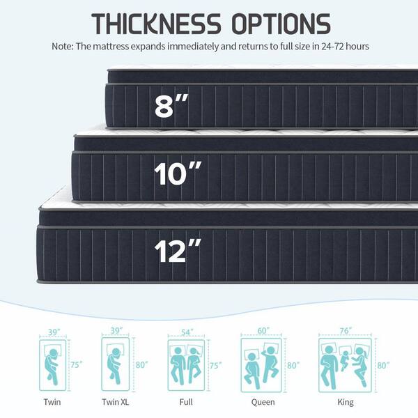 Babo Care Queen Size Plush Hybrid Gel Memory Foam 10 in