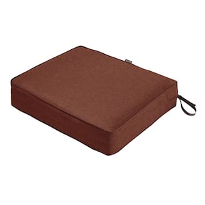 Montlake 25 in. W x 23 in. D x 5 in. Thick Heather Henna Red Rectangular Outdoor Seat Cushion