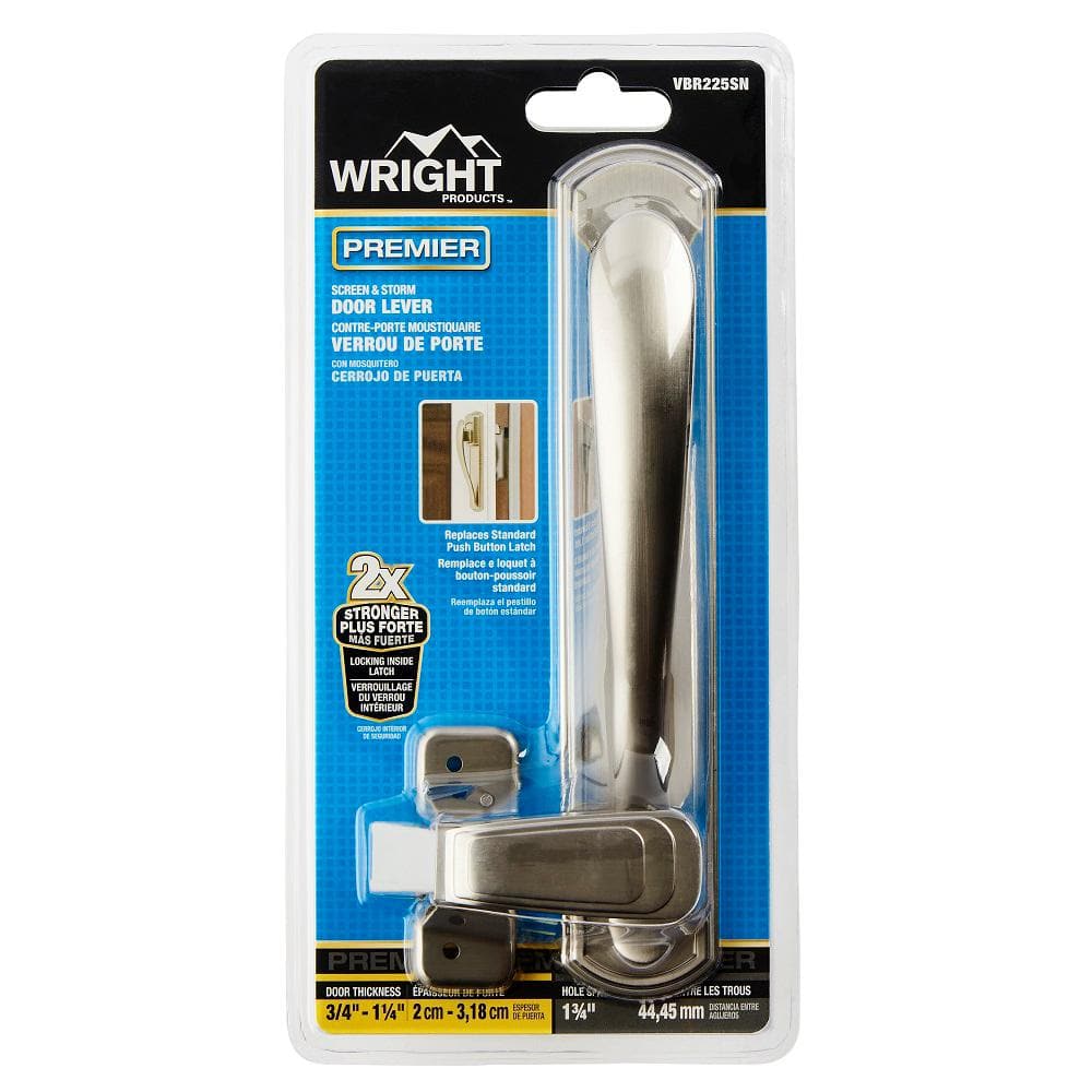 Satin Nickel Zinc Storm Door Handle Set