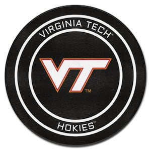 Virginia Tech Black 2 ft. Round Hockey Puck Accent Rug
