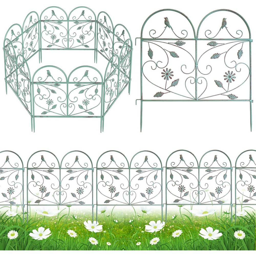 Garden Fence 6-Pack 22. 8 in. H 11 ft. L Rustproof Metal Wire Border Animal