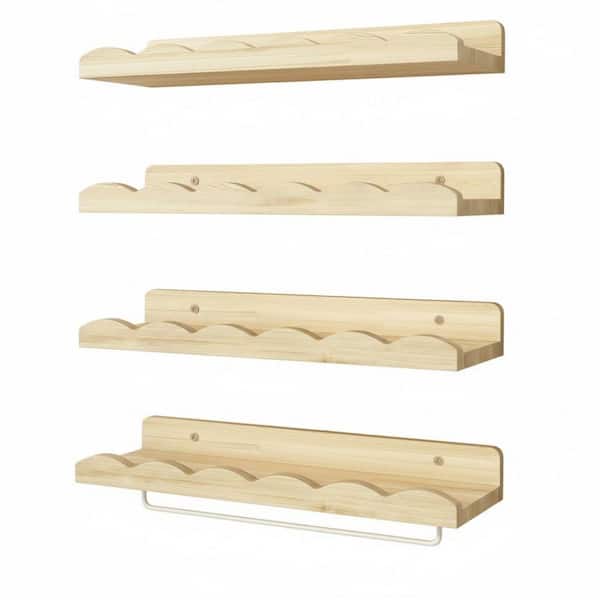 15 in.W x 7.9 in.D Solid Pine Floating Shelves,with Heavy-Duty