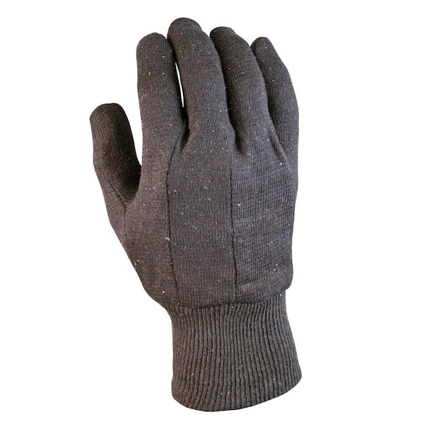 FIRM GRIP Brown Jersey Gloves (3-Pack)