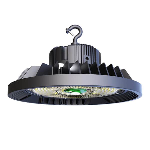 1 ft. Round 150-Watt Equivalent Integrated LED Dimmable Aluminum Alloy Black High Bay Light, 3000K-5000K