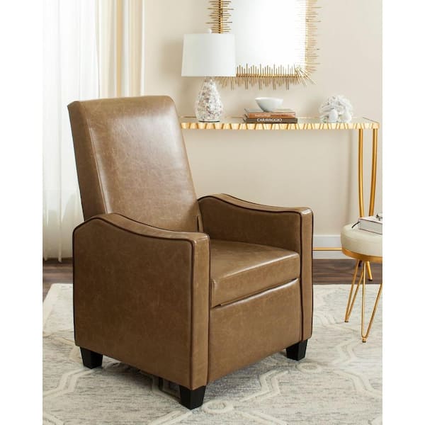 Safavieh Holden Tan Bicast Leather Recliner