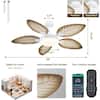 Kviflon 52 in. White Ceiling Fan with LED & Remote