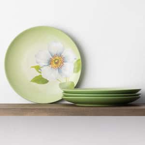 Colorwave Apple 8.25 in. (Green) Stoneware Floral Accent Plates, (Set of 4)