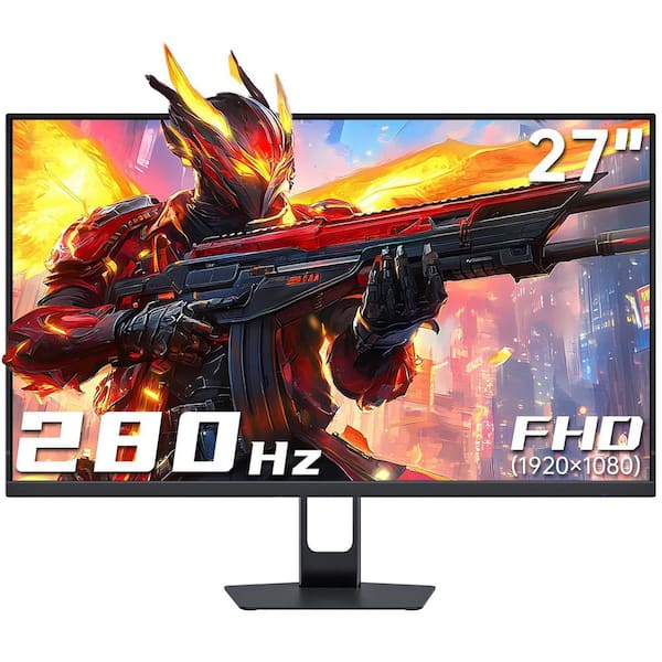 27in. Fast VA Panel Gaming Monitor, FHD 1080P 280Hz, 1ms GTG,FreeSync G-Sync Compatible, HDR, 126% sRGB,HDMI DisplayPort