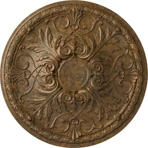 32-3/8 in. x 3-1/2 in. Tristan Urethane Ceiling Medallion (Fits Canopies up to 6-1/4 in.), Rubbed Bronze