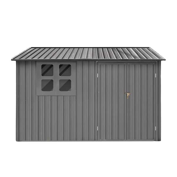 Unbranded 6 ft. W x 8 ft. D Metal Garden Sheds Outdoor Storage Shed with Window 48sq.ft.