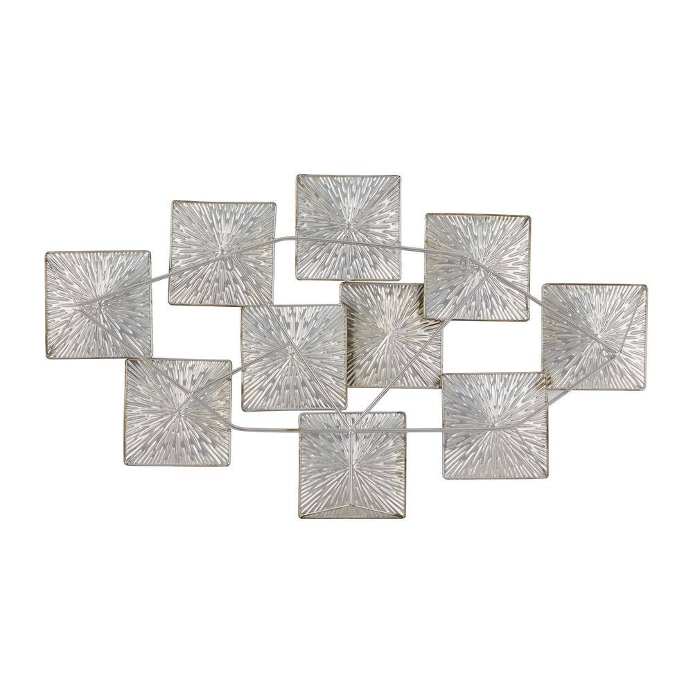 Gold and Bronze Textured Metal Sunburst Wall Sculpture