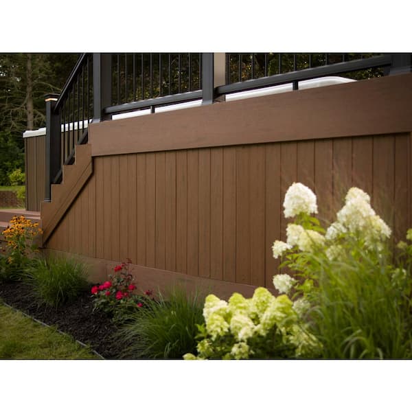 Composite Terrain 5/4 in. x 6 in. x 16 ft. Square Brown Oak Composite Deck Board (Actual: .94 in. x 5.36 in. x 16 ft.)
